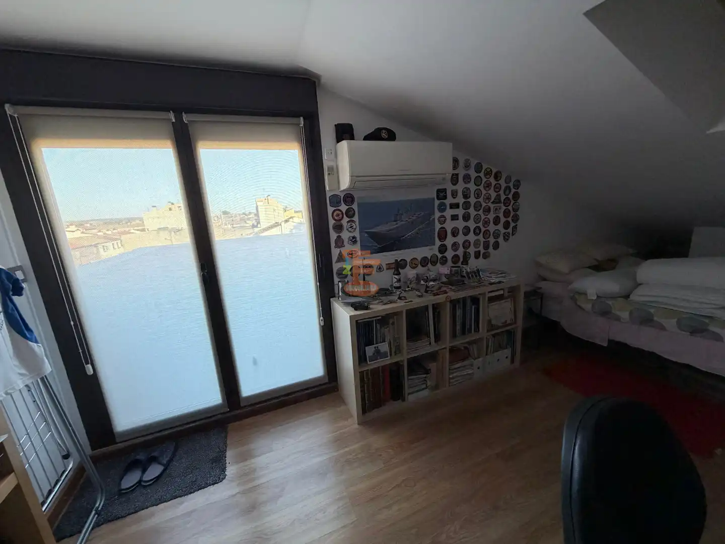 Balcony of Houses for sale in Zaragoza  with Air Conditioner, Heating and Private garden
