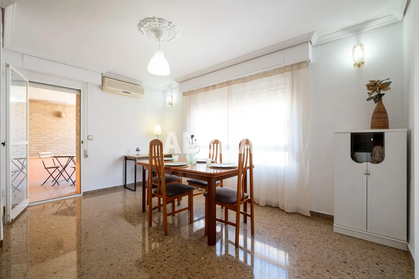 Dining room of Flat for rent in Moncada  with Air Conditioner, Furnished and Balcony