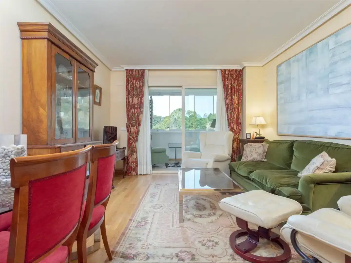 Wohnzimmer von Wohnung zum Verkauf in Málaga Capital mit Klimaanlage, Schwimmbad und Balkon