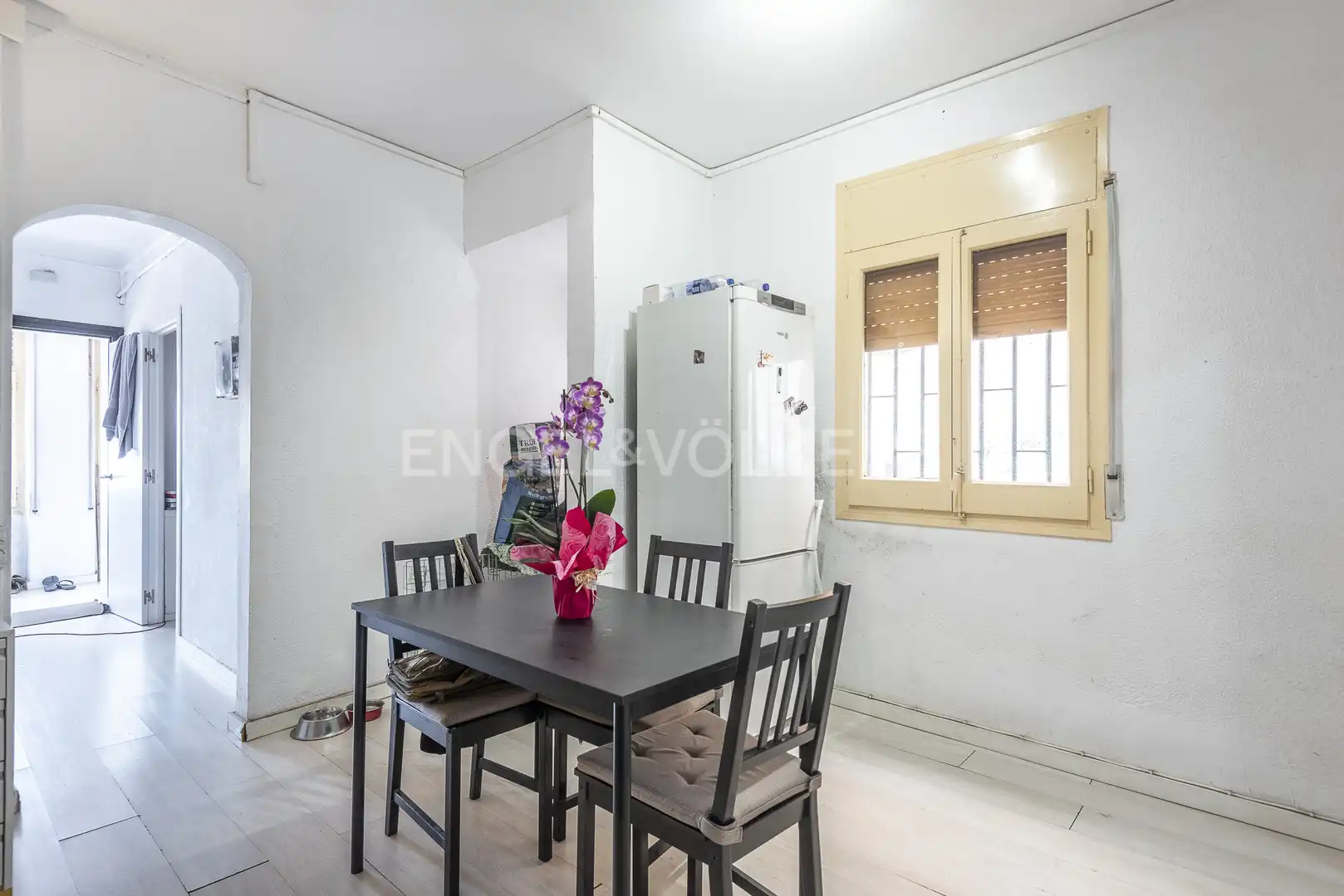 Esszimmer von Wohnung zum Verkauf in Barcelona mit Heizung, Parkett und Terrasse