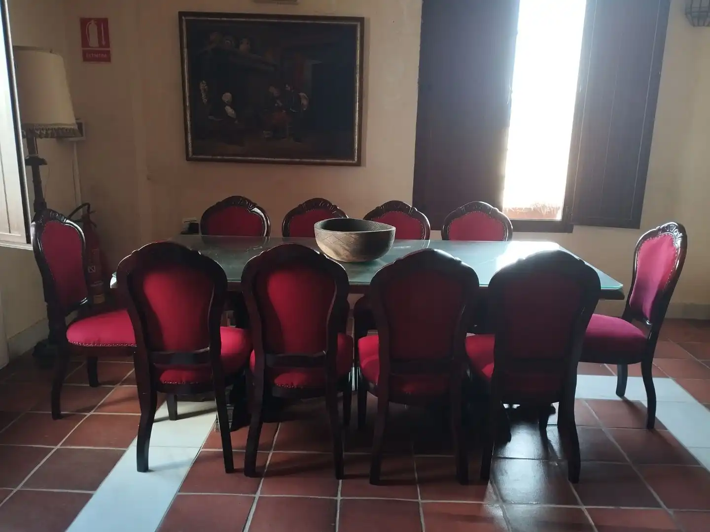 Esszimmer von Country house zur Miete in Feria mit Klimaanlage, Heizung und Privatgarten