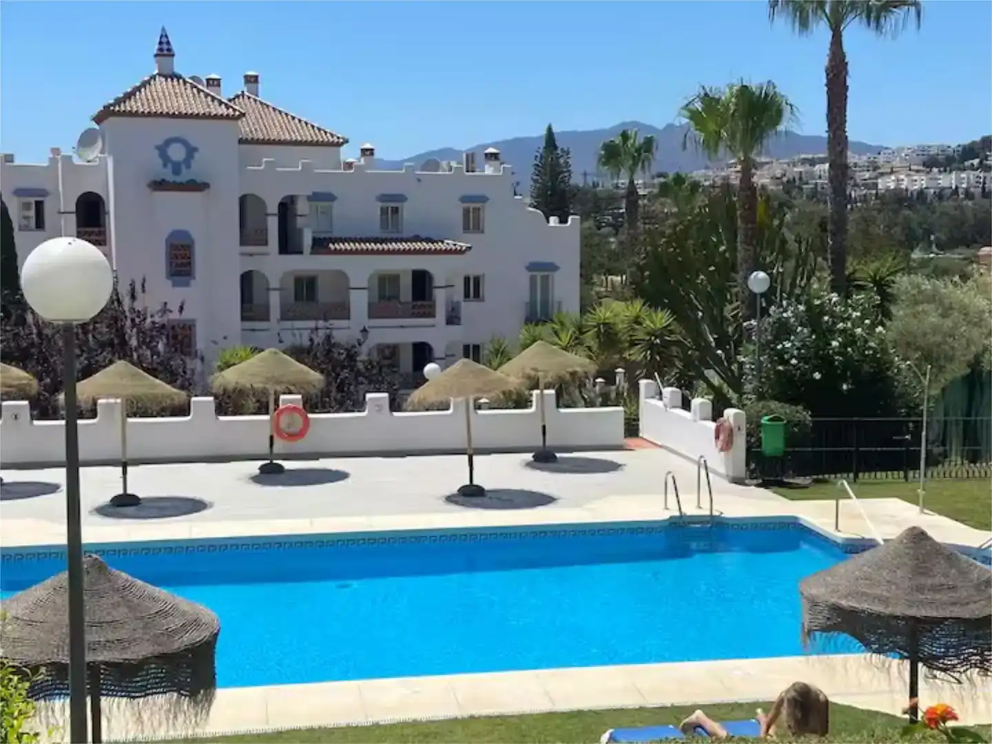 Exterior view of Flat for rent in Mijas  with Air Conditioner, Swimming Pool and Balcony