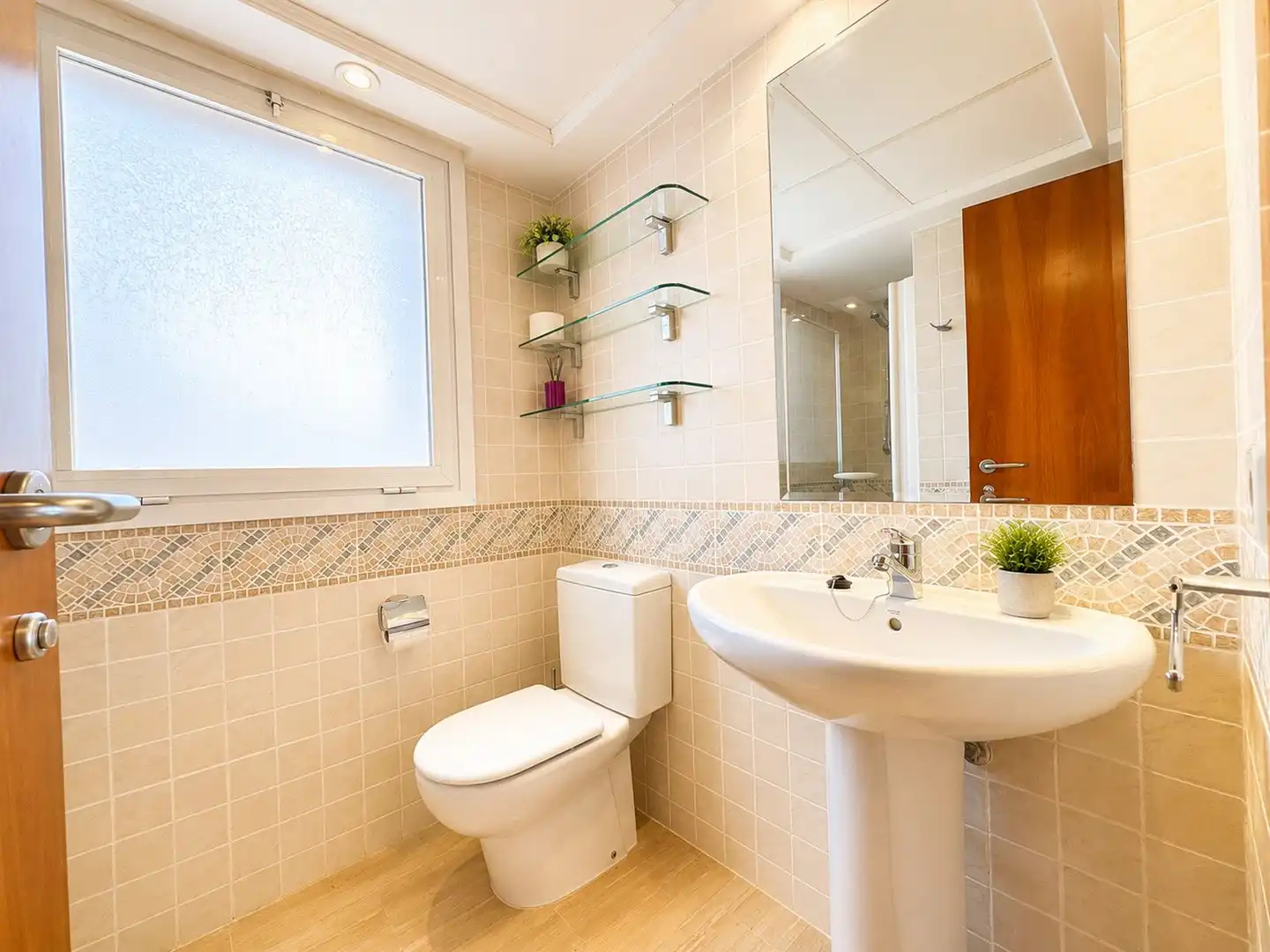 Baño de Apartamento en venta en Calpe / Calp con Aire acondicionado, Calefacción y Jardín privado