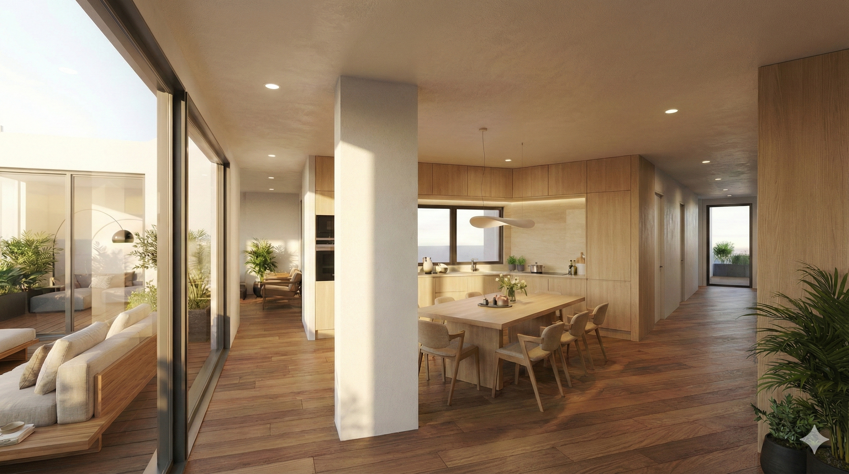 Kitchen of Attic for sale in  Valencia Capital  with Air Conditioner, Heating and Parquet flooring