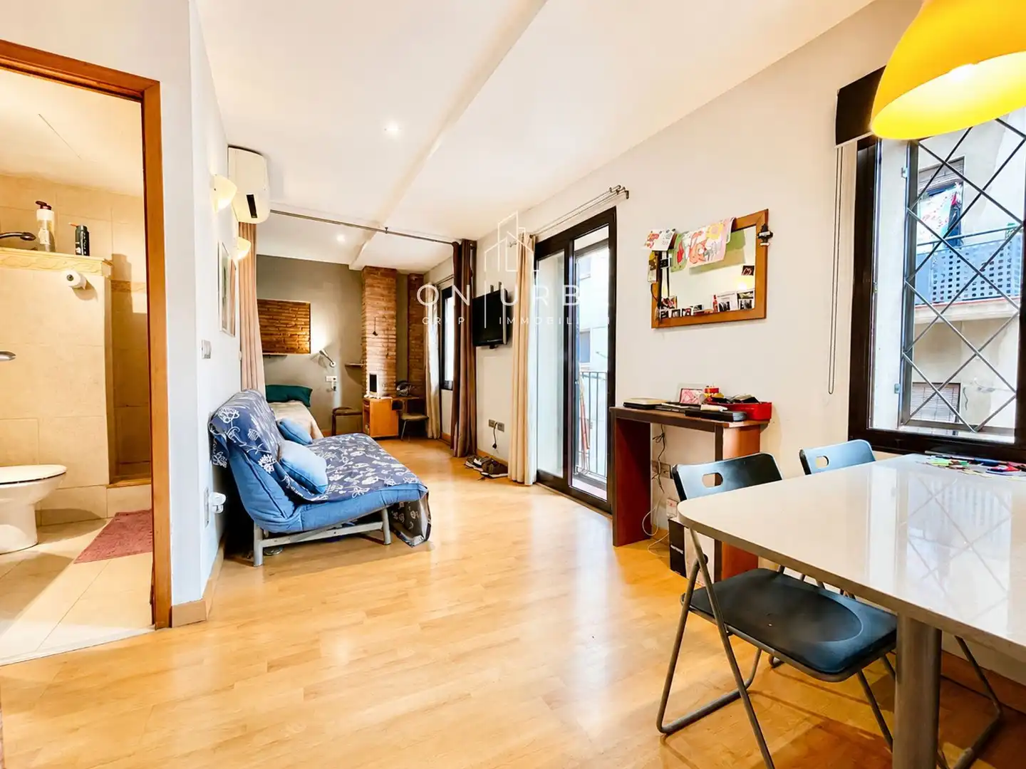 Sala de estar de Piso en venta en Barcelona con Aire acondicionado, Parquet y Terraza