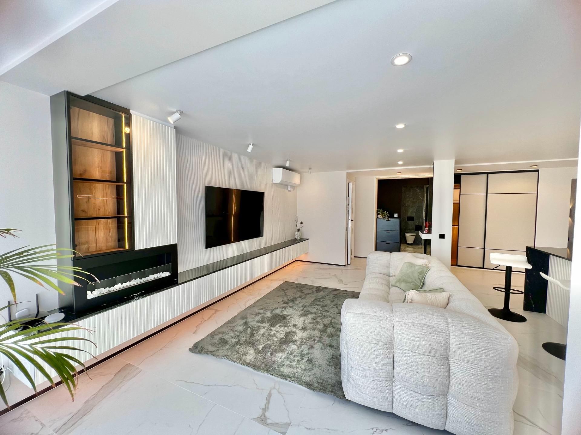 Sala de estar de Piso en venta en Alicante / Alacant con Aire acondicionado, Calefacción y Jardín privado