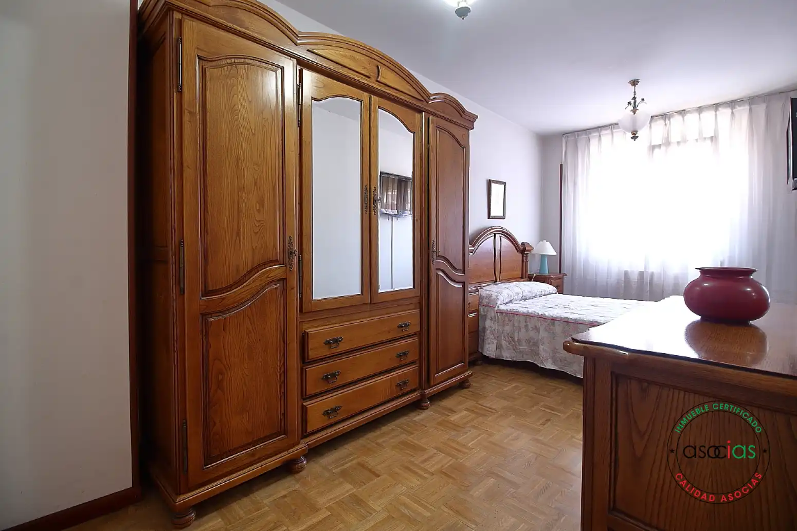 Bedroom of Flat for sale in Gijón   with Heating, Parquet flooring and Storage room