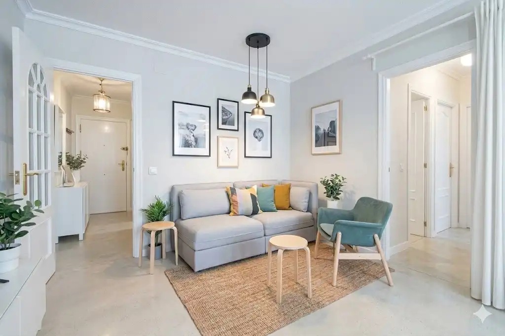 Living room of Flat for sale in Sevilla  with Air Conditioner and Heating