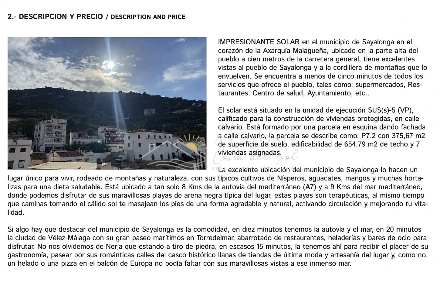 Terrenys i solars en venda a Sayalonga, imagen 2