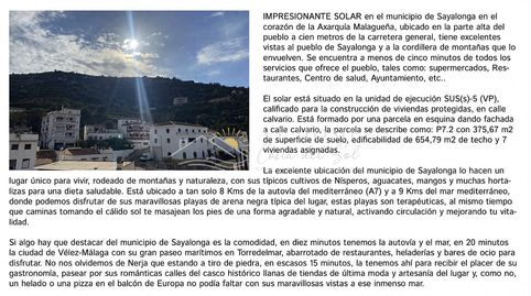 SOLAR EN EL MUNICIPIO DE SAYALONGA., imatge 2