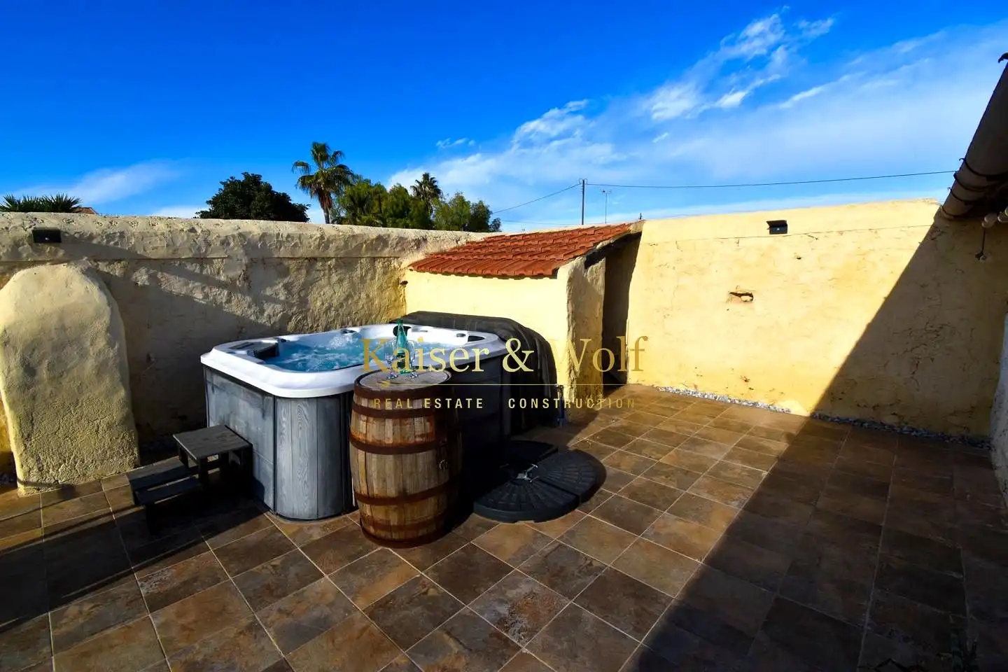 Terraza de Finca rústica en venta en Elche / Elx con Aire acondicionado y Jardín privado