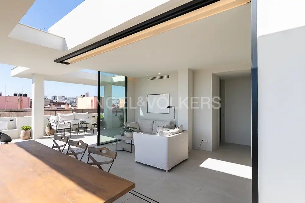 Terrace of Attic for rent in Valencia  with Air Conditioner, Heating and Terrace