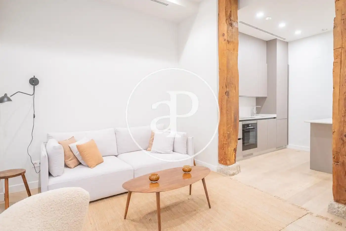 Living room of Flat for rent in  Madrid Capital  with Air Conditioner, Heating and Private garden