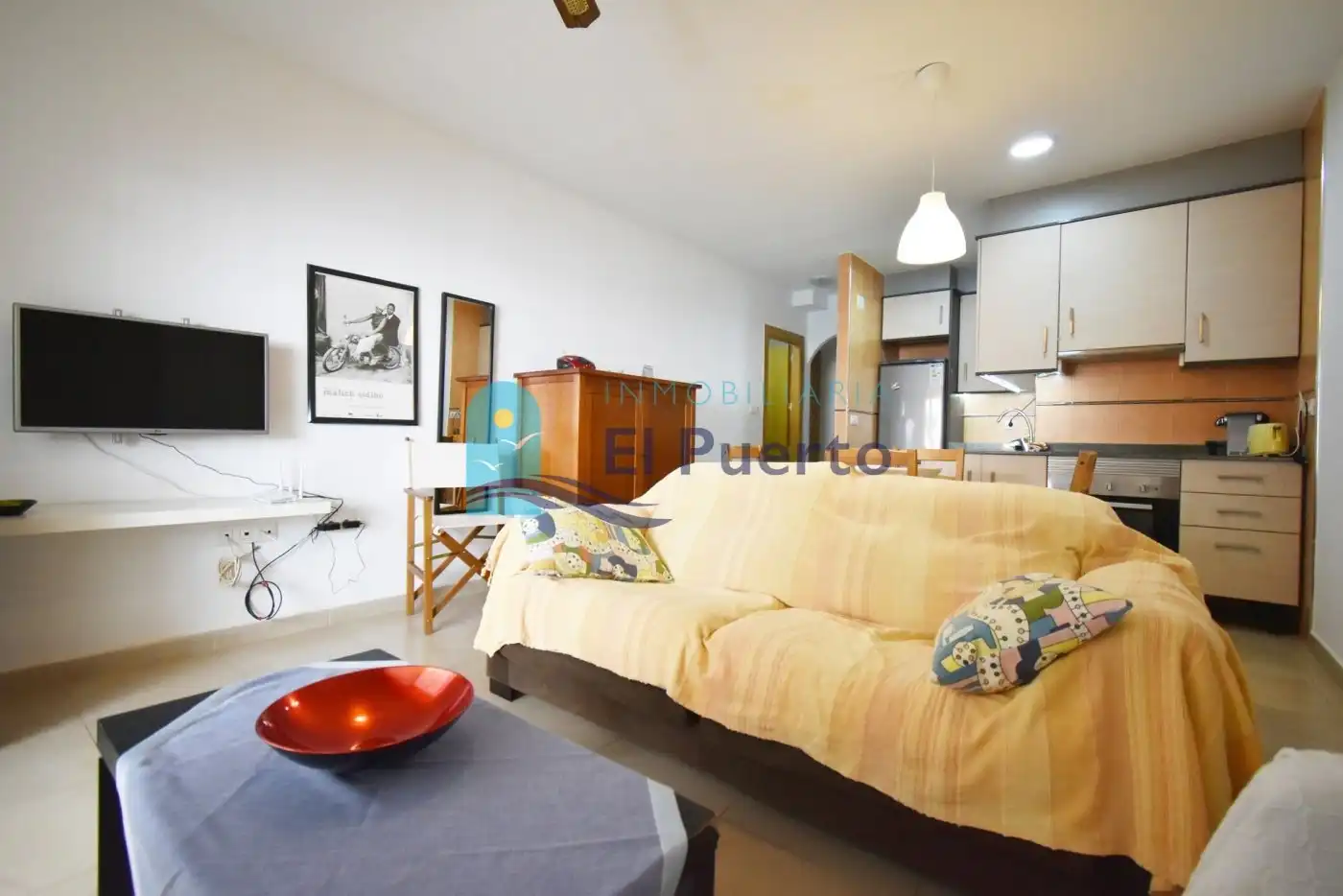 Sala d'estar de Apartament en venda en Mazarrón amb Terrassa, Traster i Moblat