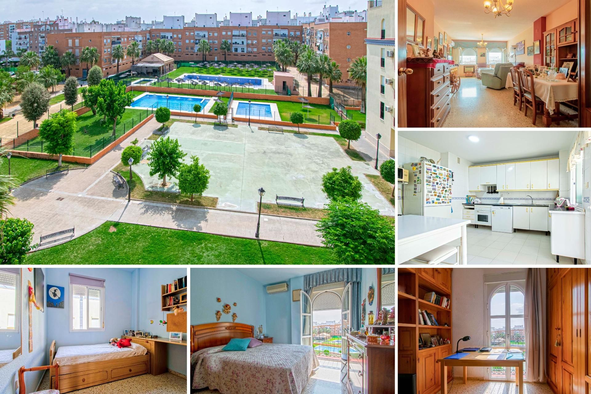 Exterior view of Flat for sale in Montequinto  with Air Conditioner, Heating and Private garden