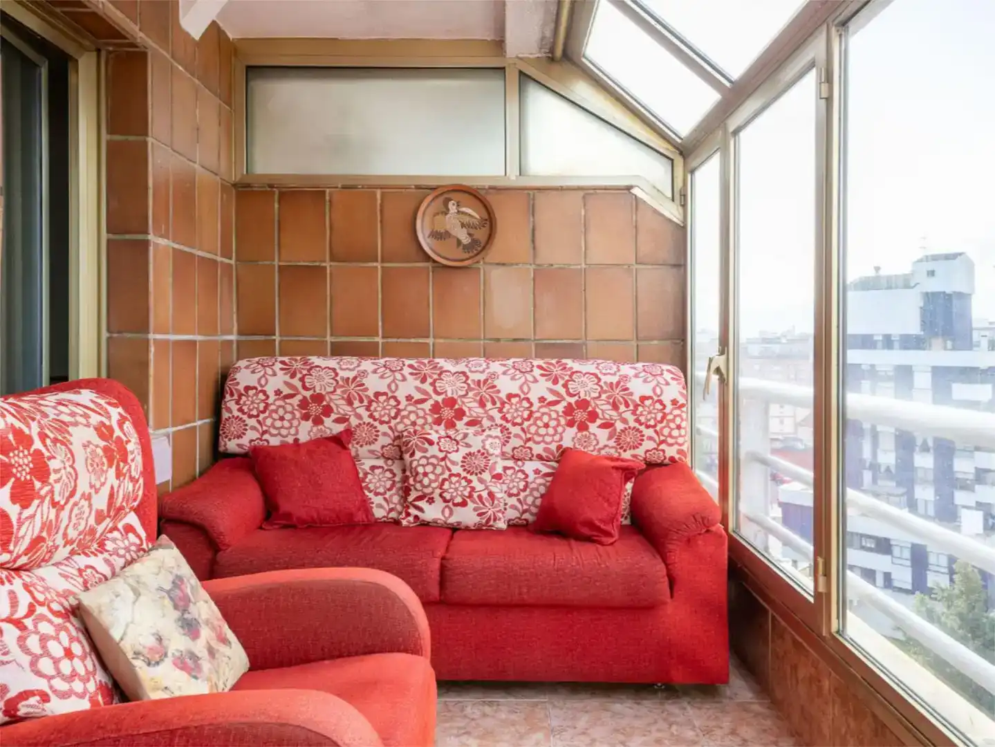 Terraza de Piso de alquiler en Gijón  con Parquet y Amueblado