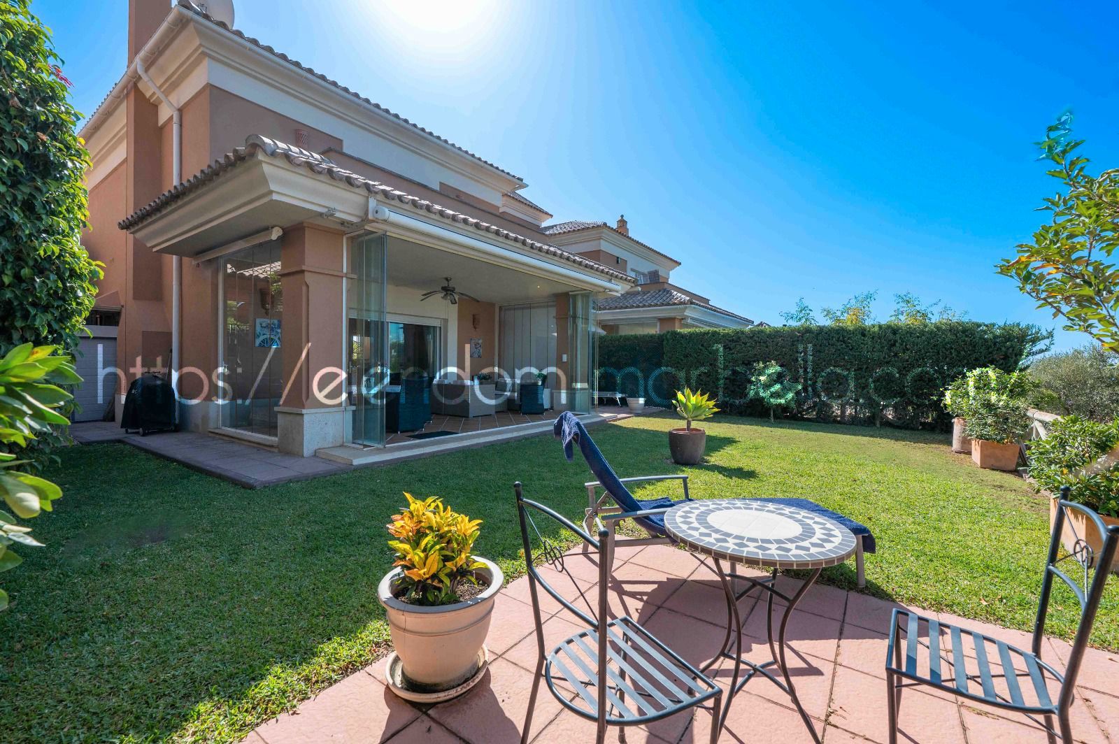 Garden of Single-family semi-detached for sale in Marbella  with Air Conditioner, Private garden and Terrace