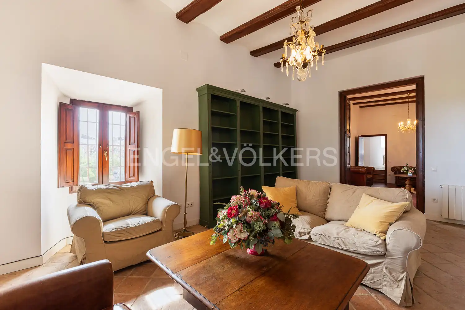 Sala de estar de Casa o chalet en venta en Manuel con Aire acondicionado, Calefacción y Parquet
