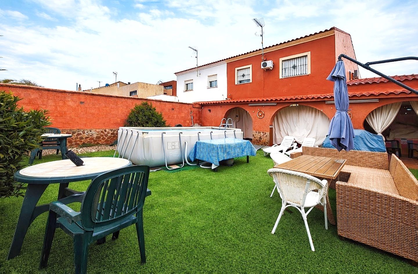 Terraza de Casa o chalet en venta en Argamasilla de Calatrava con Aire acondicionado, Calefacción y Jardín privado