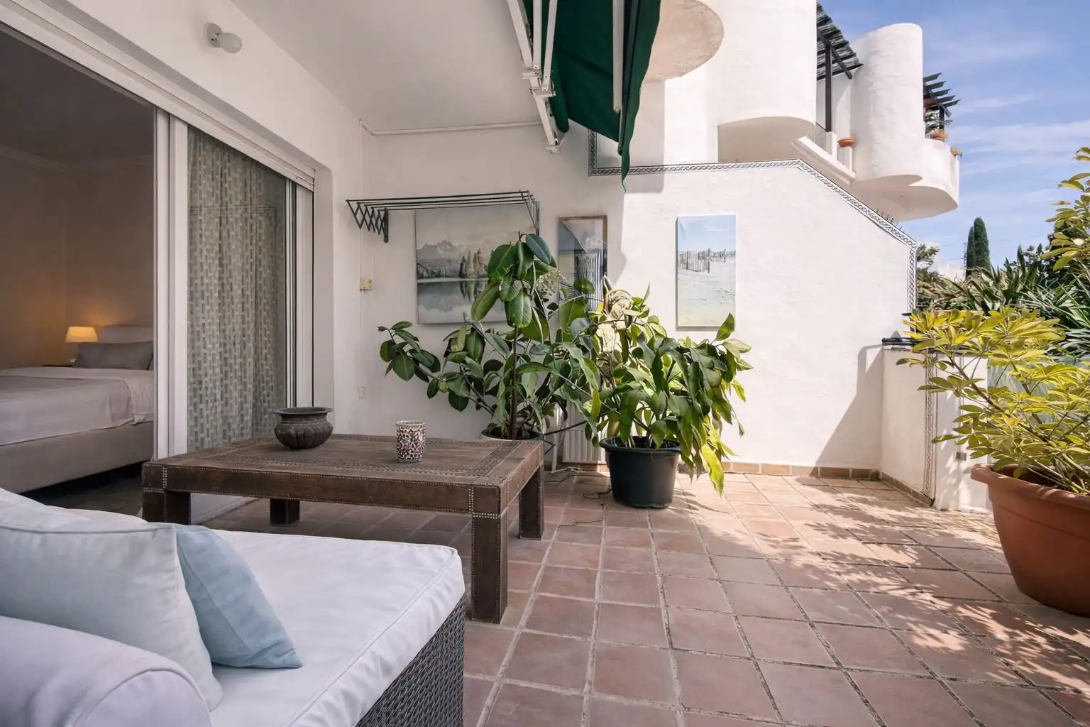 Terrace of Apartments for sale in Mijas  with Private garden, Alarm and Community pool
