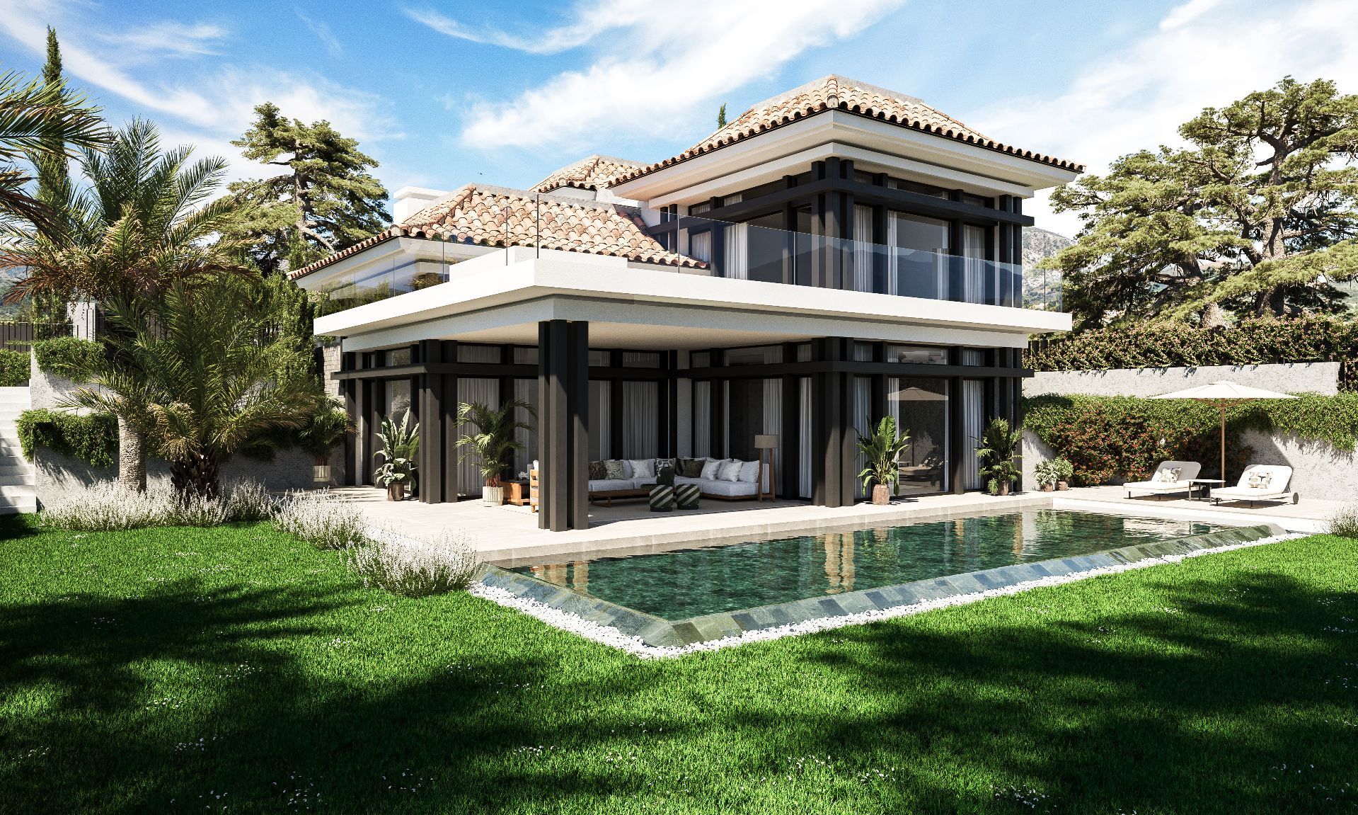 Exterior view of House or chalet for sale in Marbella  with Air Conditioner, Heating and Private garden
