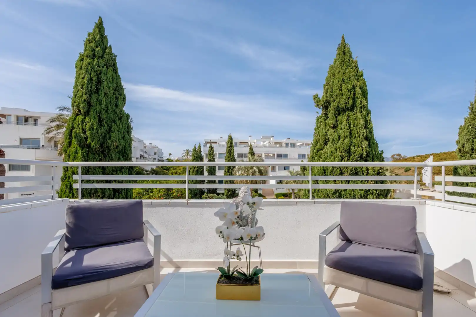 Terraza de Ático en venta en Mijas con Aire acondicionado, Calefacción y Jardín privado