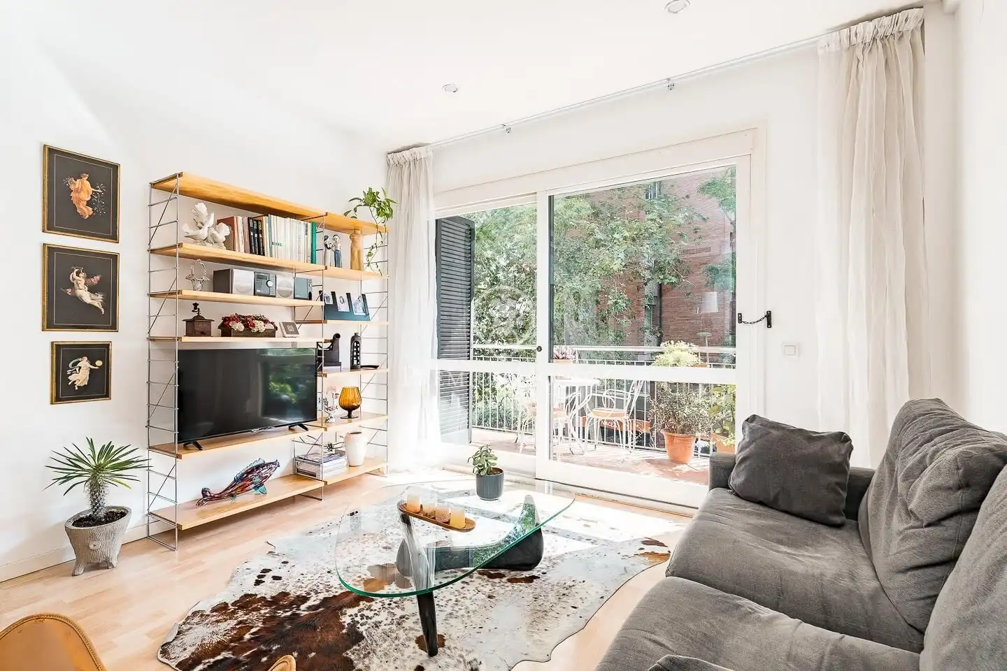 Sala de estar de Apartamento en venta en Barcelona con Aire acondicionado, Calefacción y Terraza