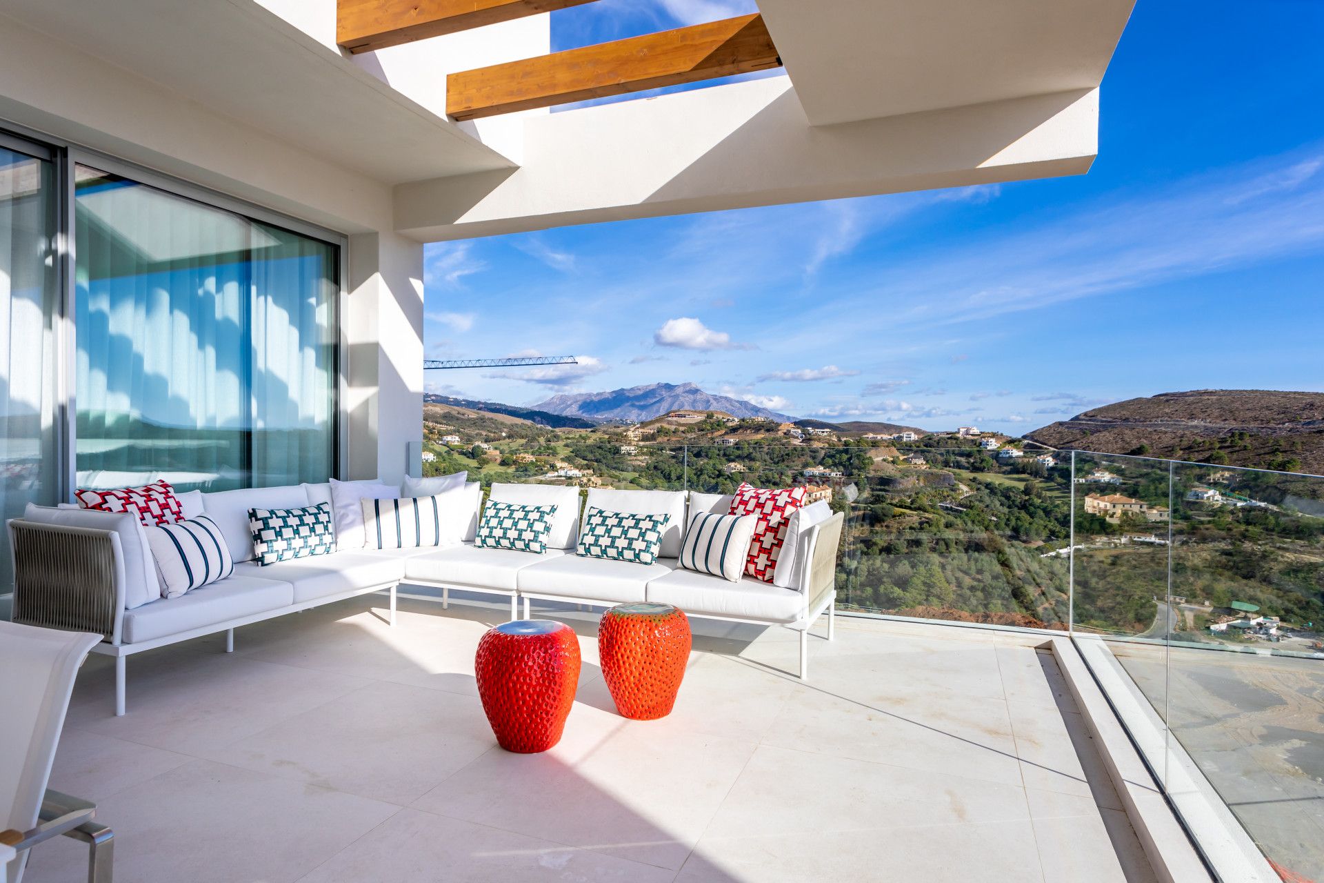 Terraza de Apartamento en venta en Benahavís con Jardín privado, Terraza y Piscina