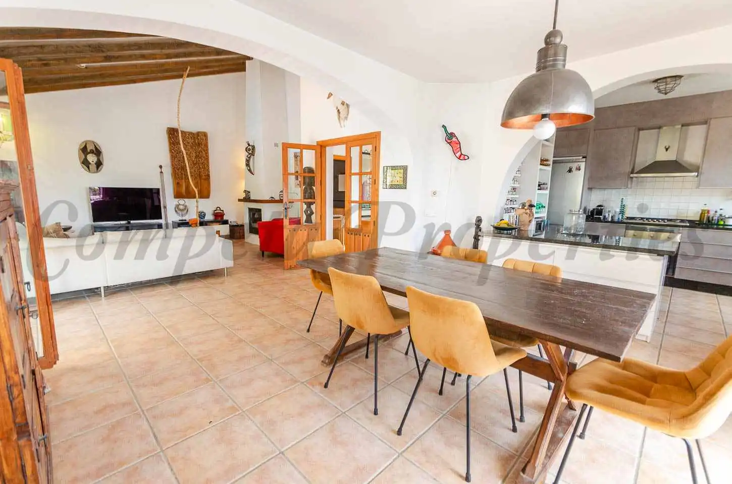 Dining room of Country homes for sale in Cómpeta  with Air Conditioner, Private garden and Terrace