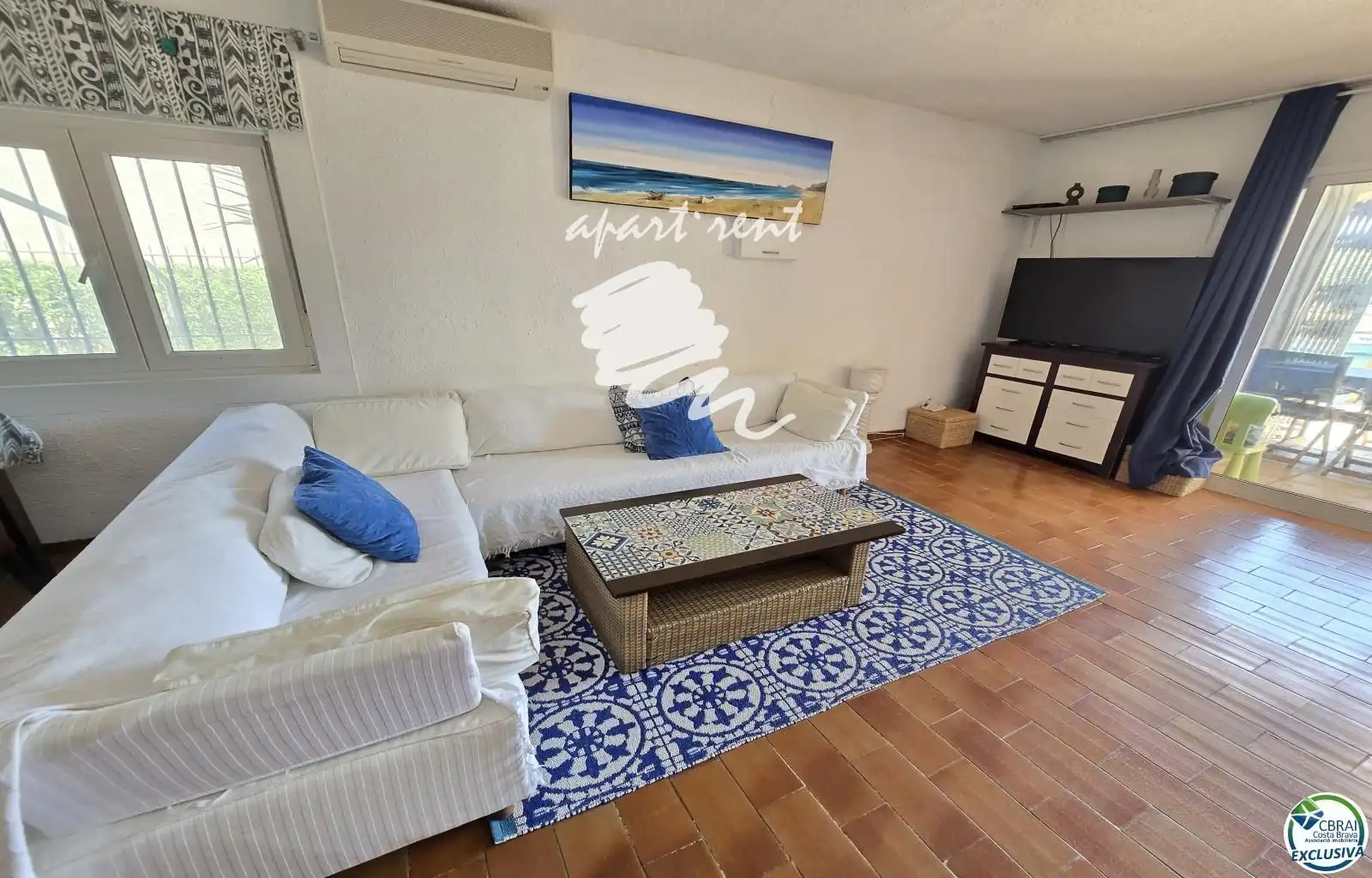 Sala de estar de Piso en venta en Empuriabrava con Aire acondicionado, Calefacción y Terraza