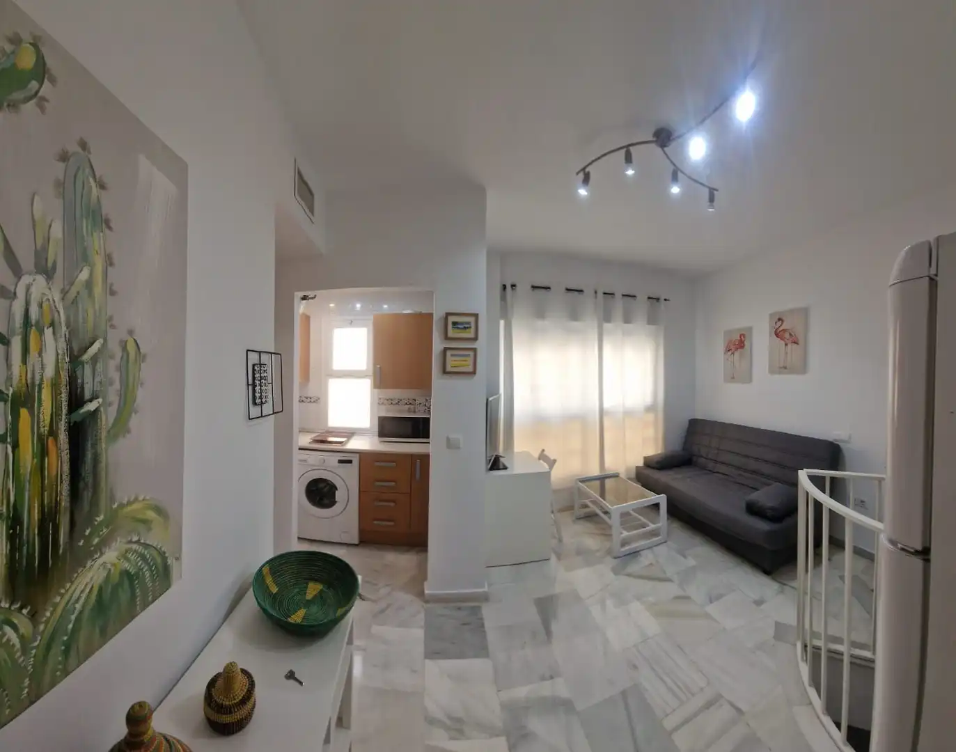 Wohnzimmer von Wohnung zur Miete in Málaga mit Möbliert