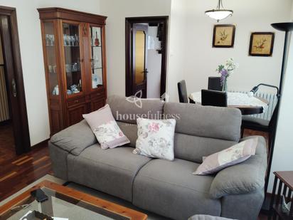 Living room of Flat for sale in Ferrol  with Heating, Parquet flooring and Terrace