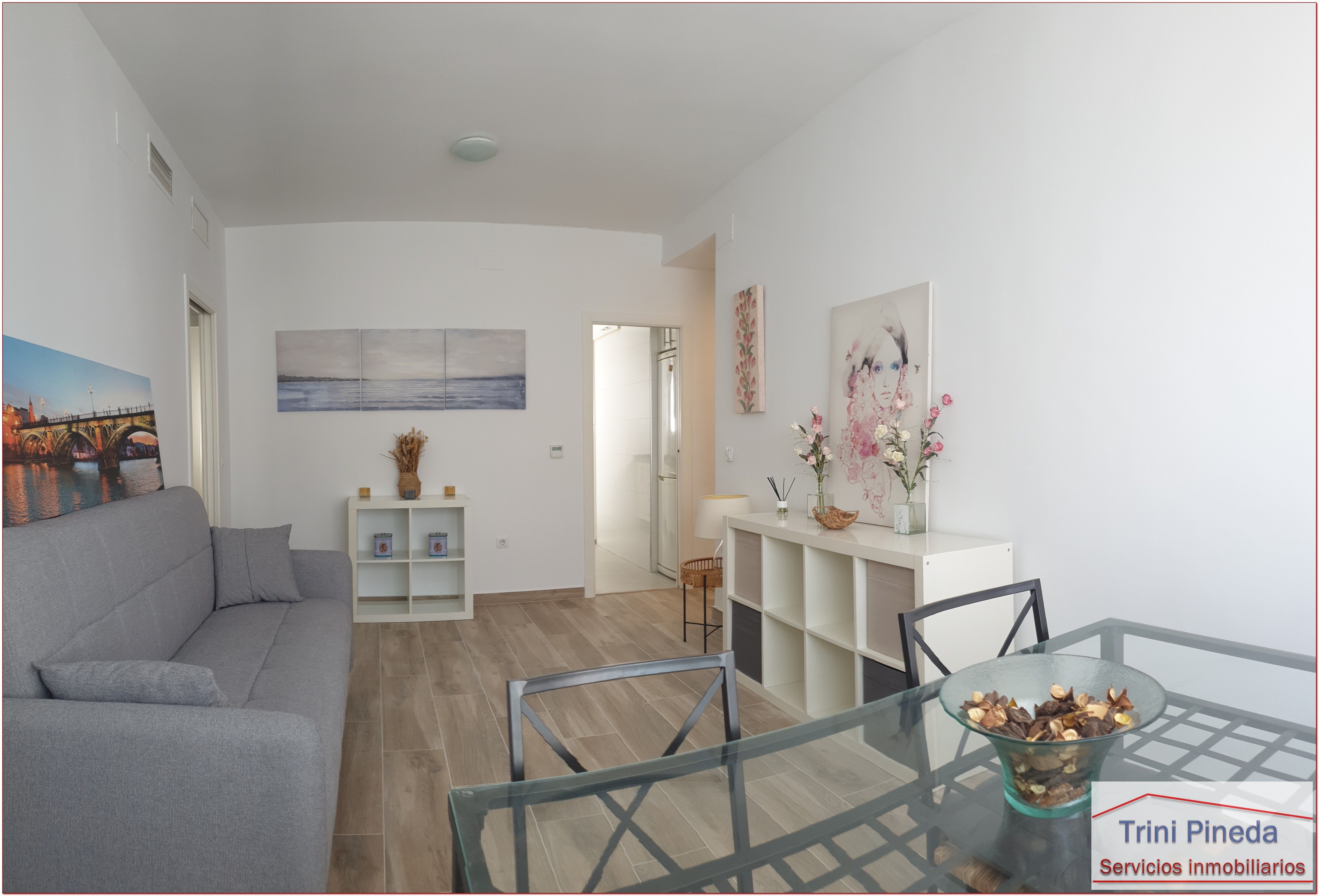 Sala d'estar de Pis de lloguer en  Sevilla Capital amb Aire condicionat, Calefacció i Parquet