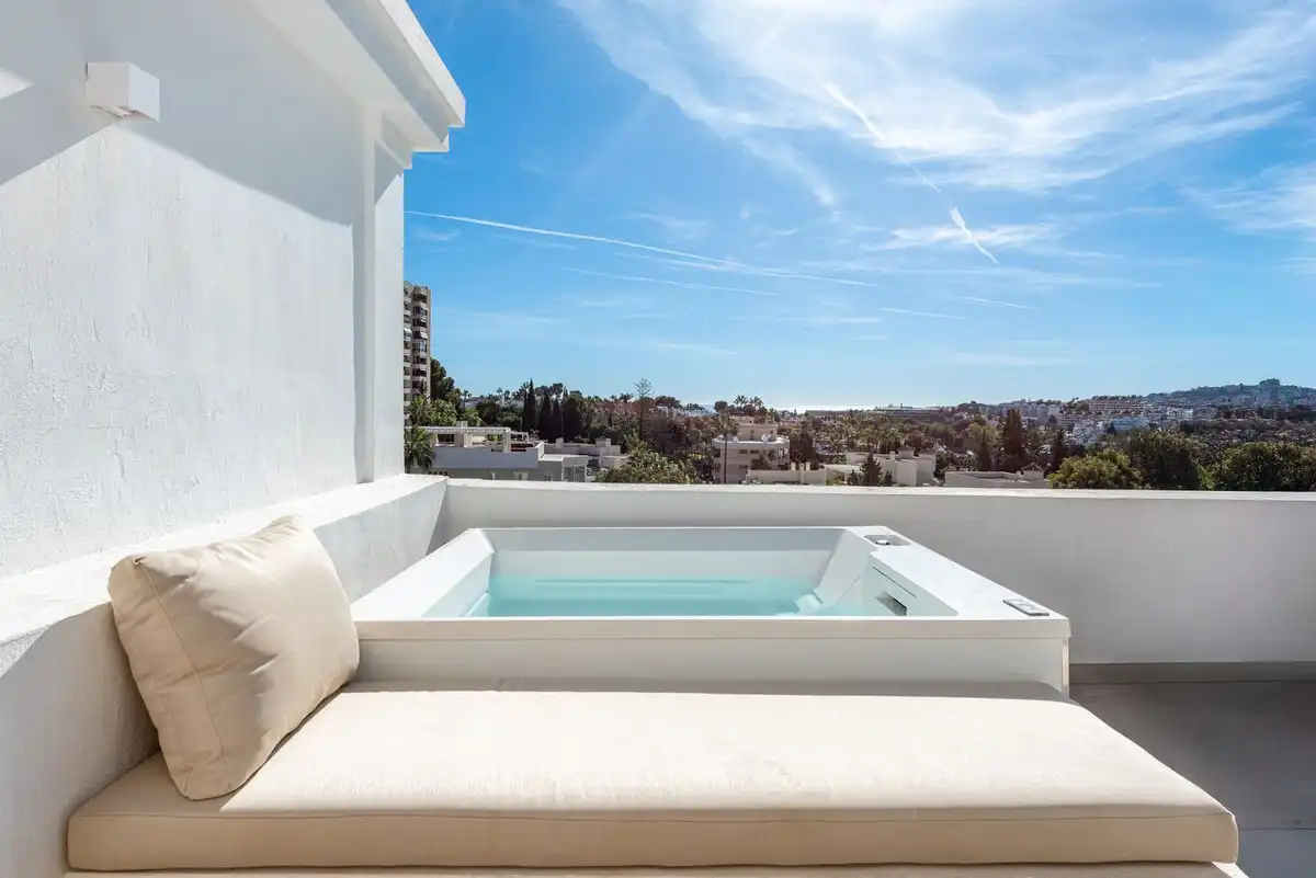 Terrace of Detached homes for sale in Marbella  with Air Conditioner, Terrace and Community pool