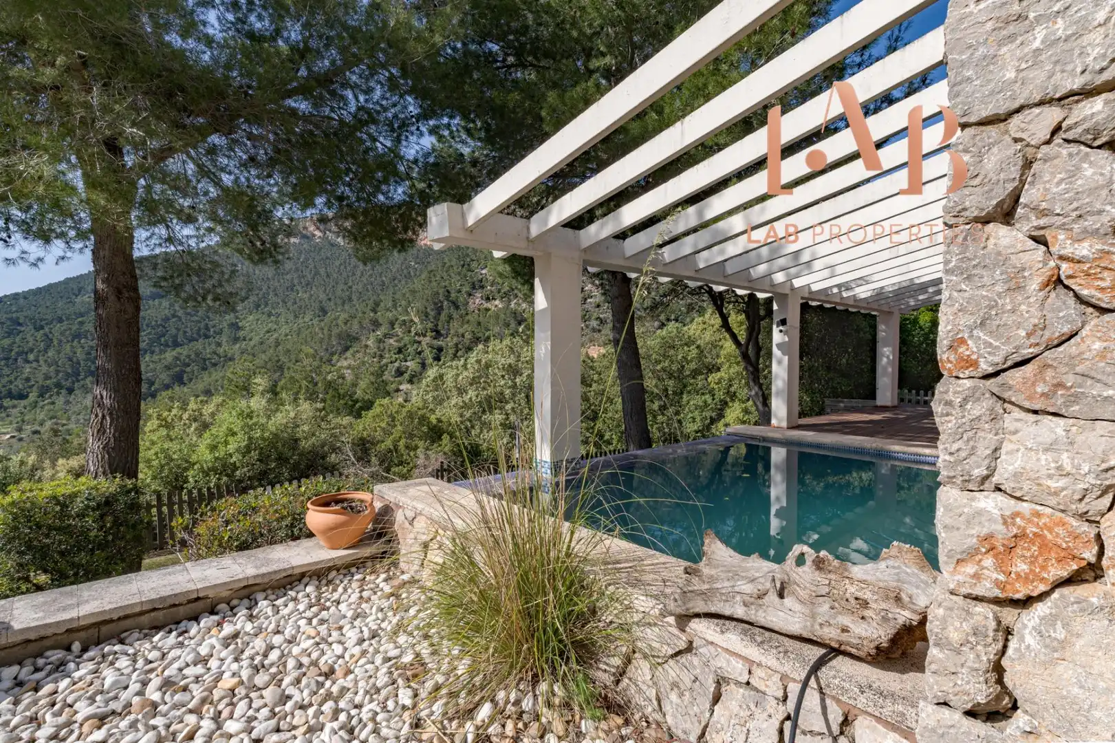Terrassa de Finca rústica en venda en Esporles amb Aire condicionat, Calefacció i Jardí privat