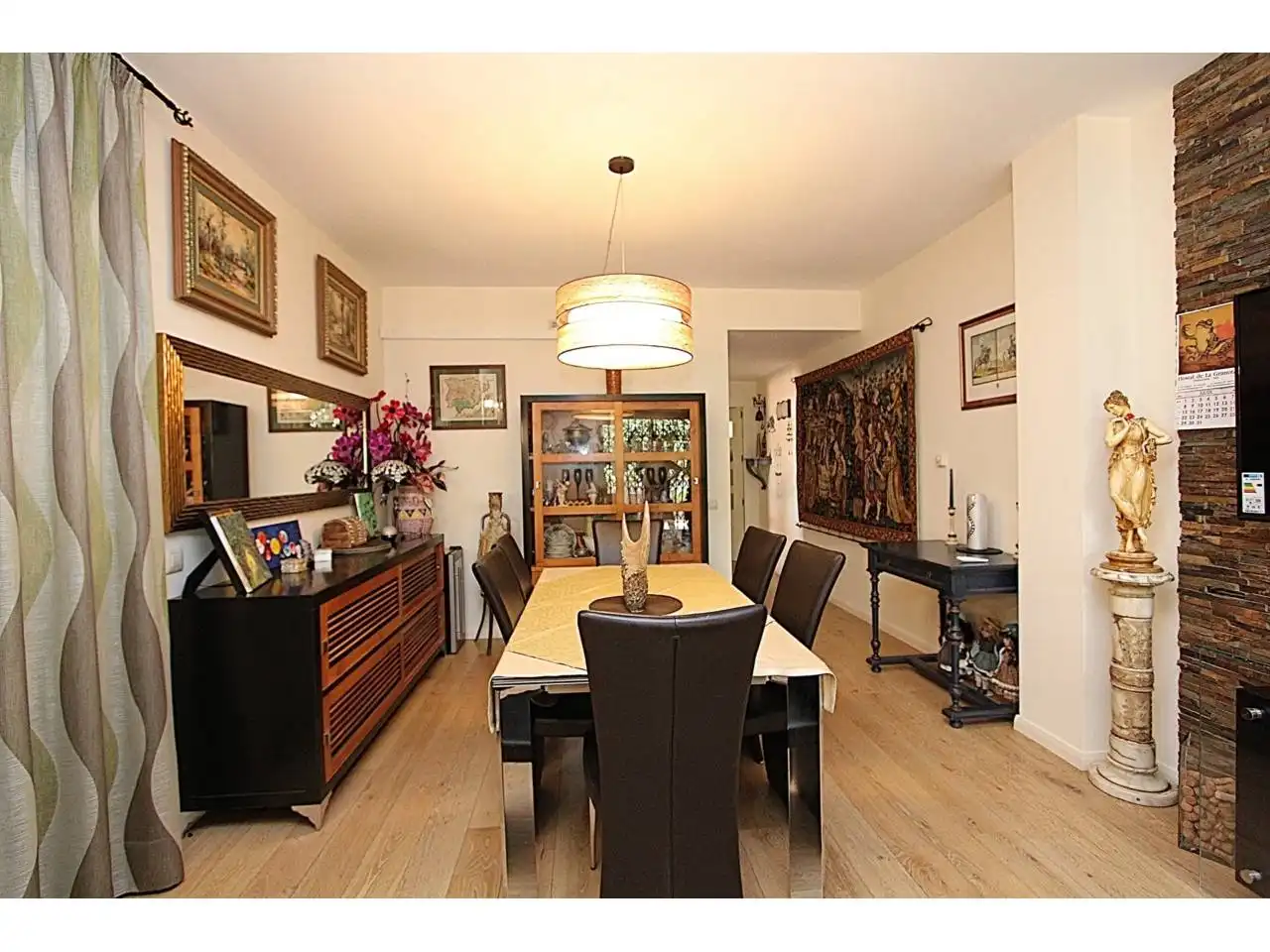 Esszimmer von Wohnung zum Verkauf in Lloret de Mar mit Klimaanlage, Heizung und Privatgarten