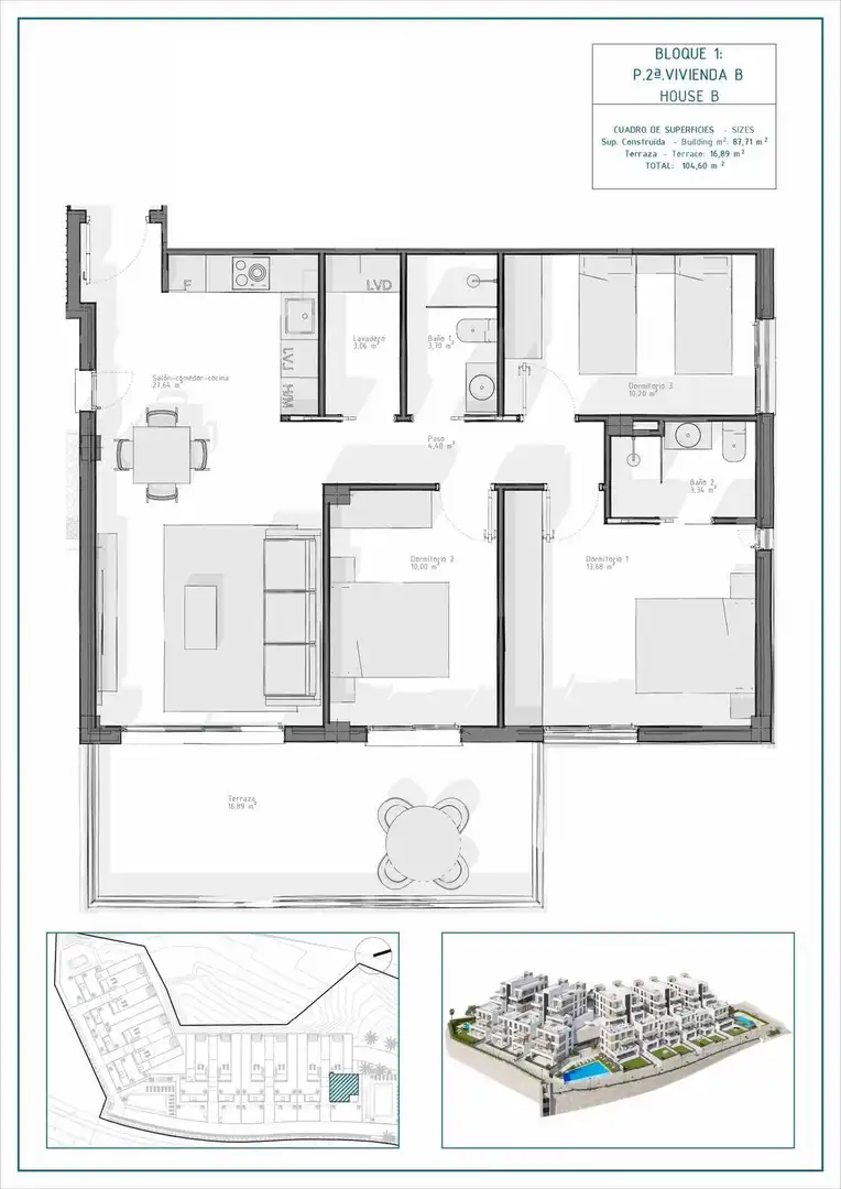 Apartamento con terraza en venta en Las Salinas, imagen 13