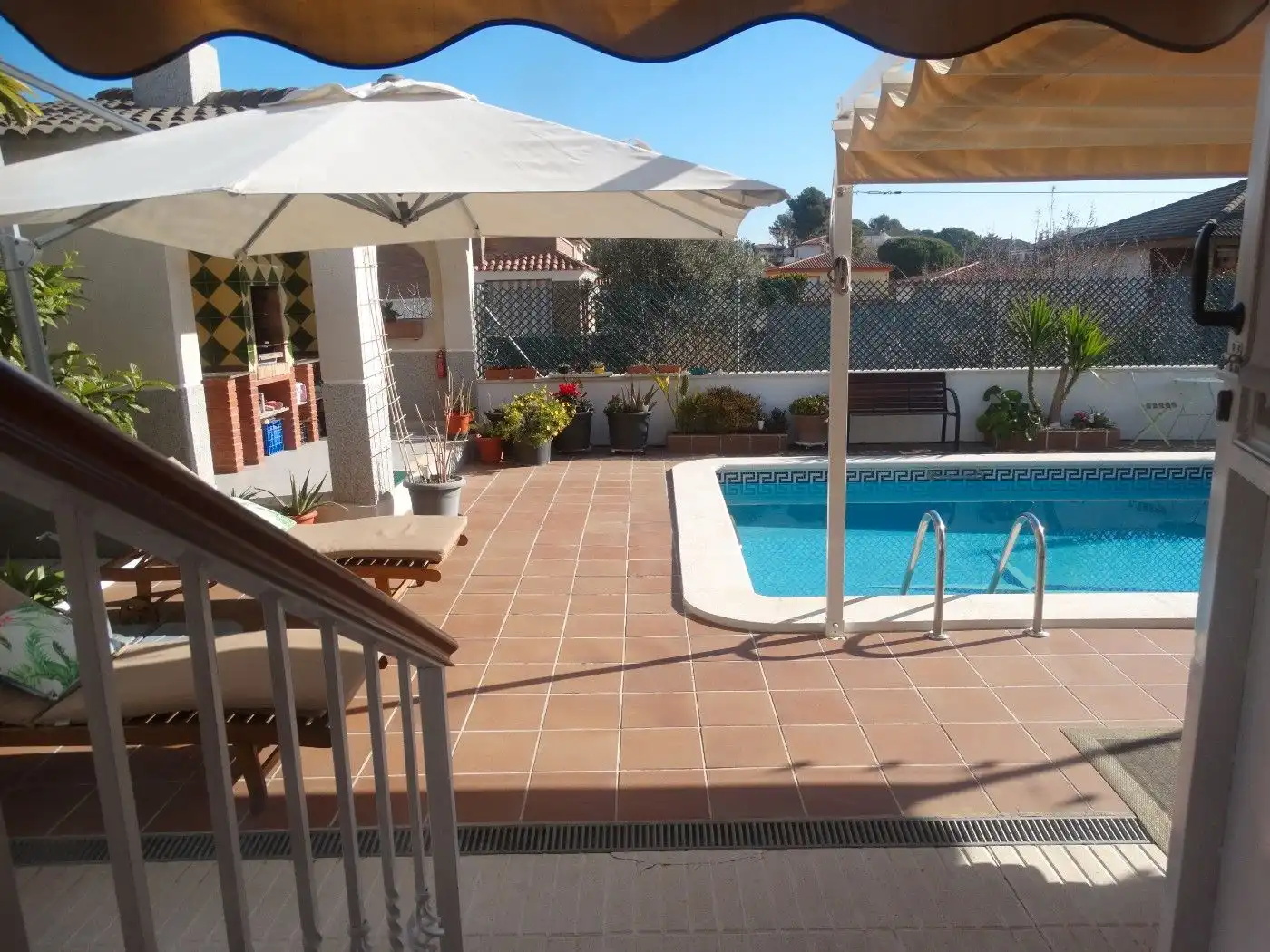 Swimming pool of Houses for sale in Calafell  with Air Conditioner, Storage room and Swimming Pool