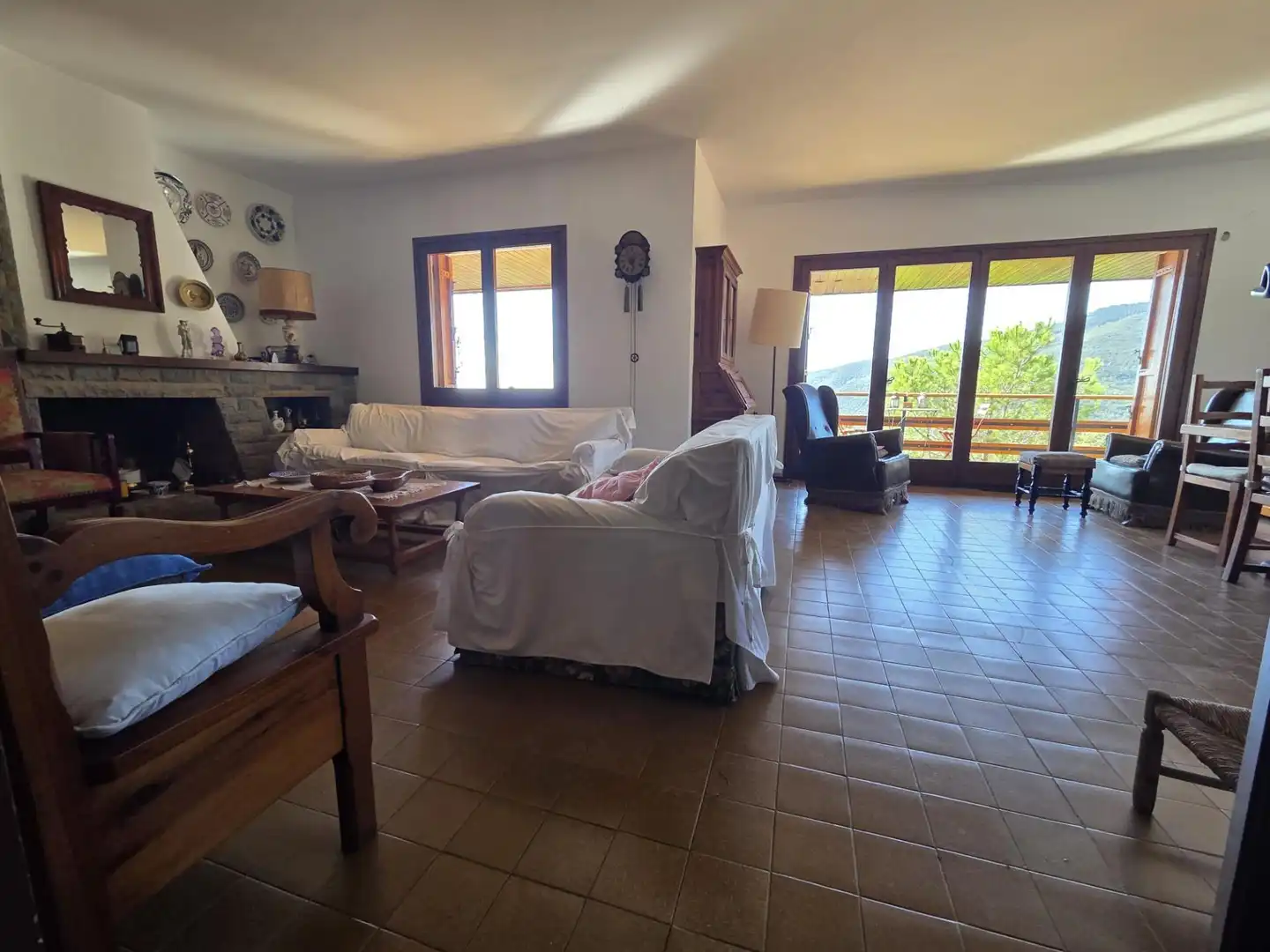 Living room of Houses for sale in Fogars de Montclús, Barcelona