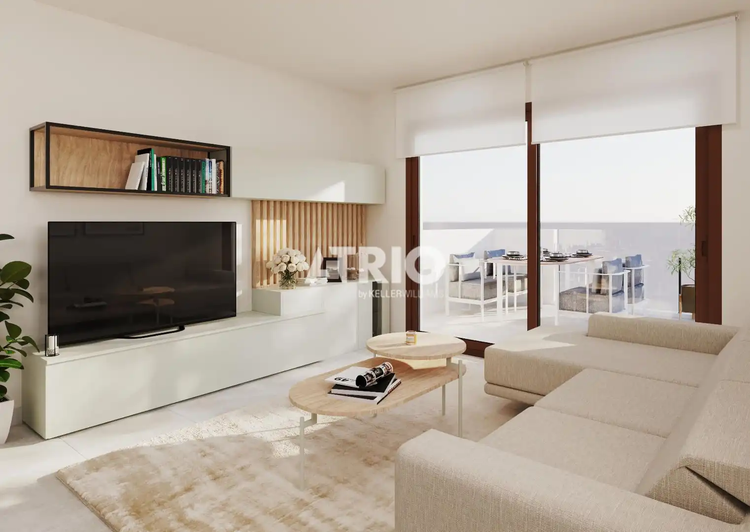 Wohnzimmer von Wohnung zum Verkauf in Capdepera mit Klimaanlage, Privatgarten und Terrasse