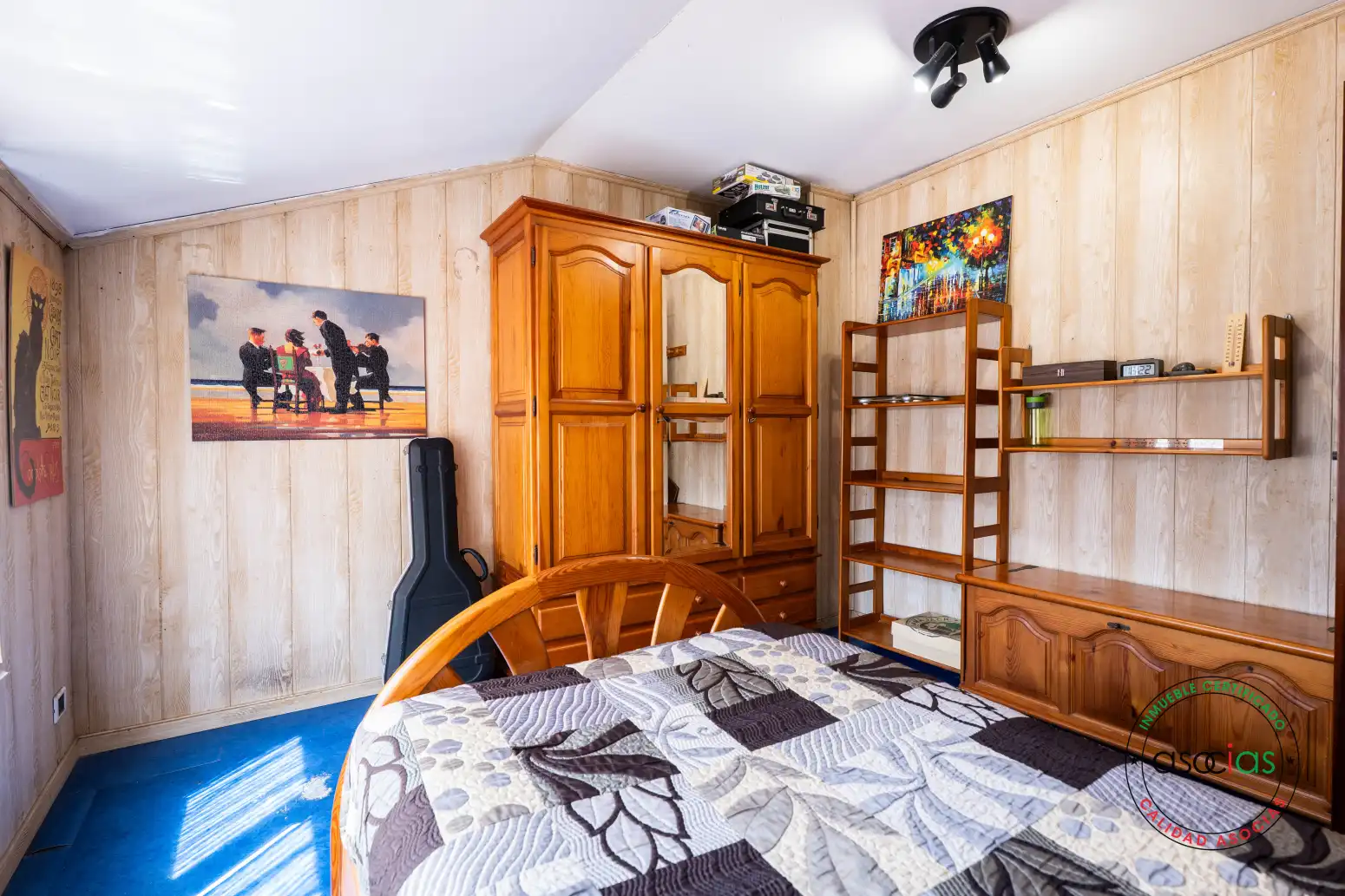 Schlafzimmer von Dachboden zum Verkauf in Gijón  mit Heizung, Parkett und Terrasse