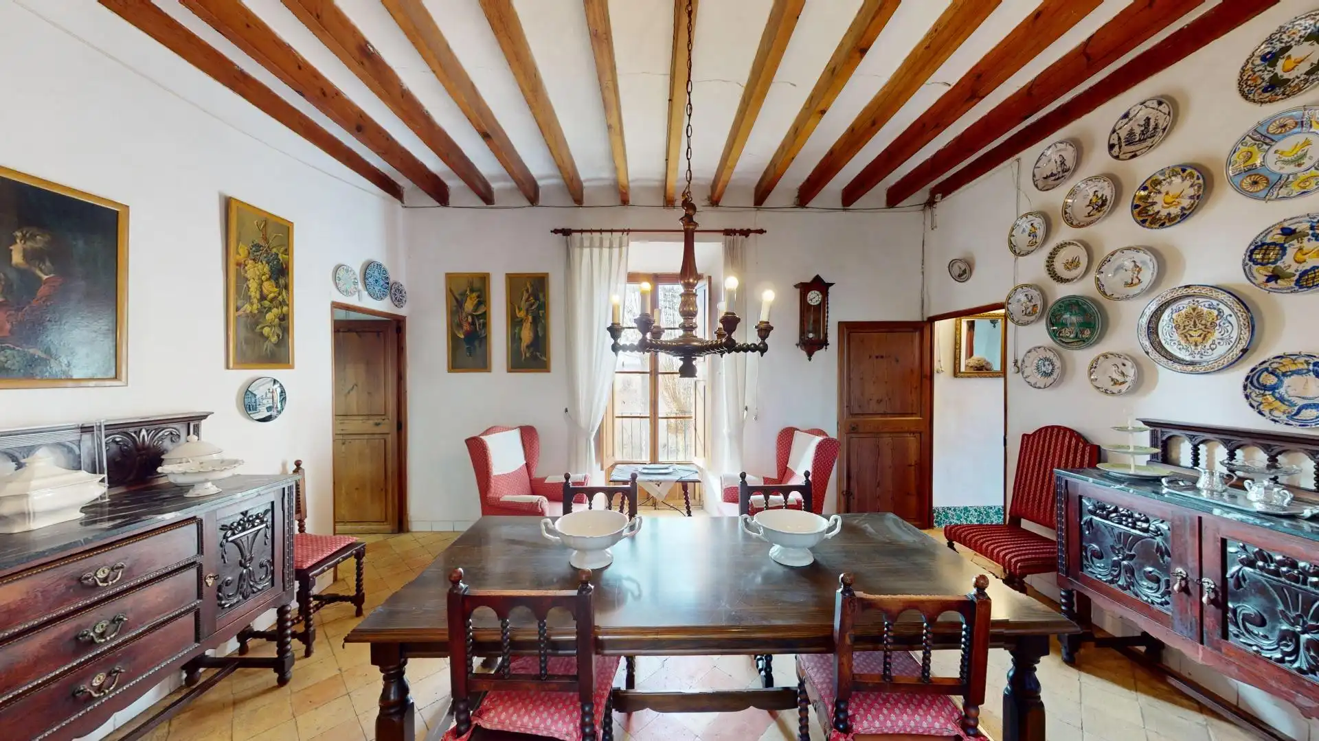 Esszimmer von Country house zum Verkauf in  Palma de Mallorca mit Privatgarten, Terrasse und Abstellraum