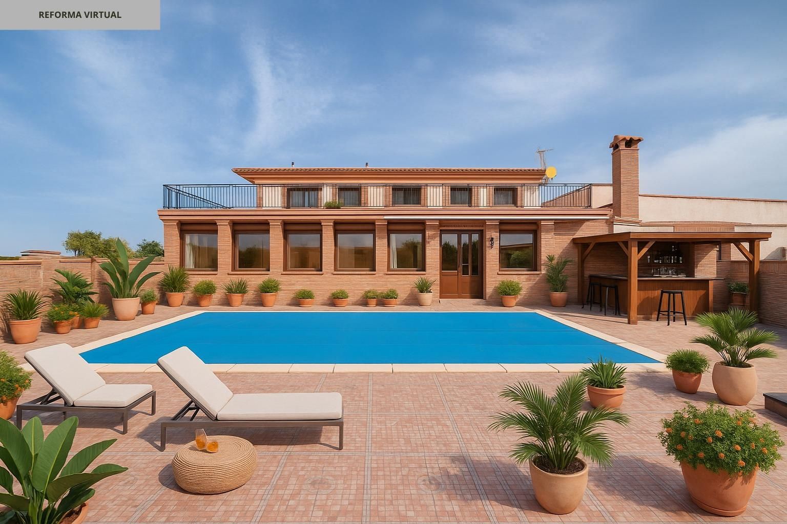 Swimming pool of House or chalet for sale in San Martín de Pusa  with Air Conditioner, Private garden and Terrace