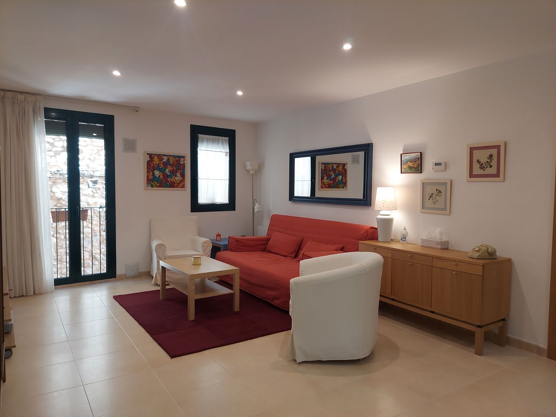 Living room of Flat for sale in Ripoll  with Heating and Furnished