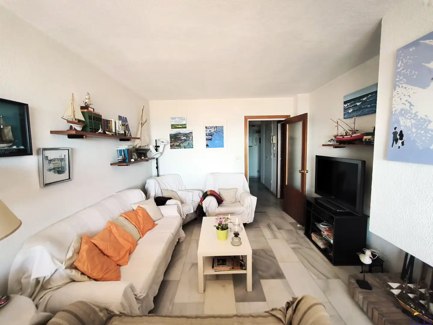Sala de estar de Apartamento en venta en Benalmádena con Aire acondicionado, Calefacción y Terraza