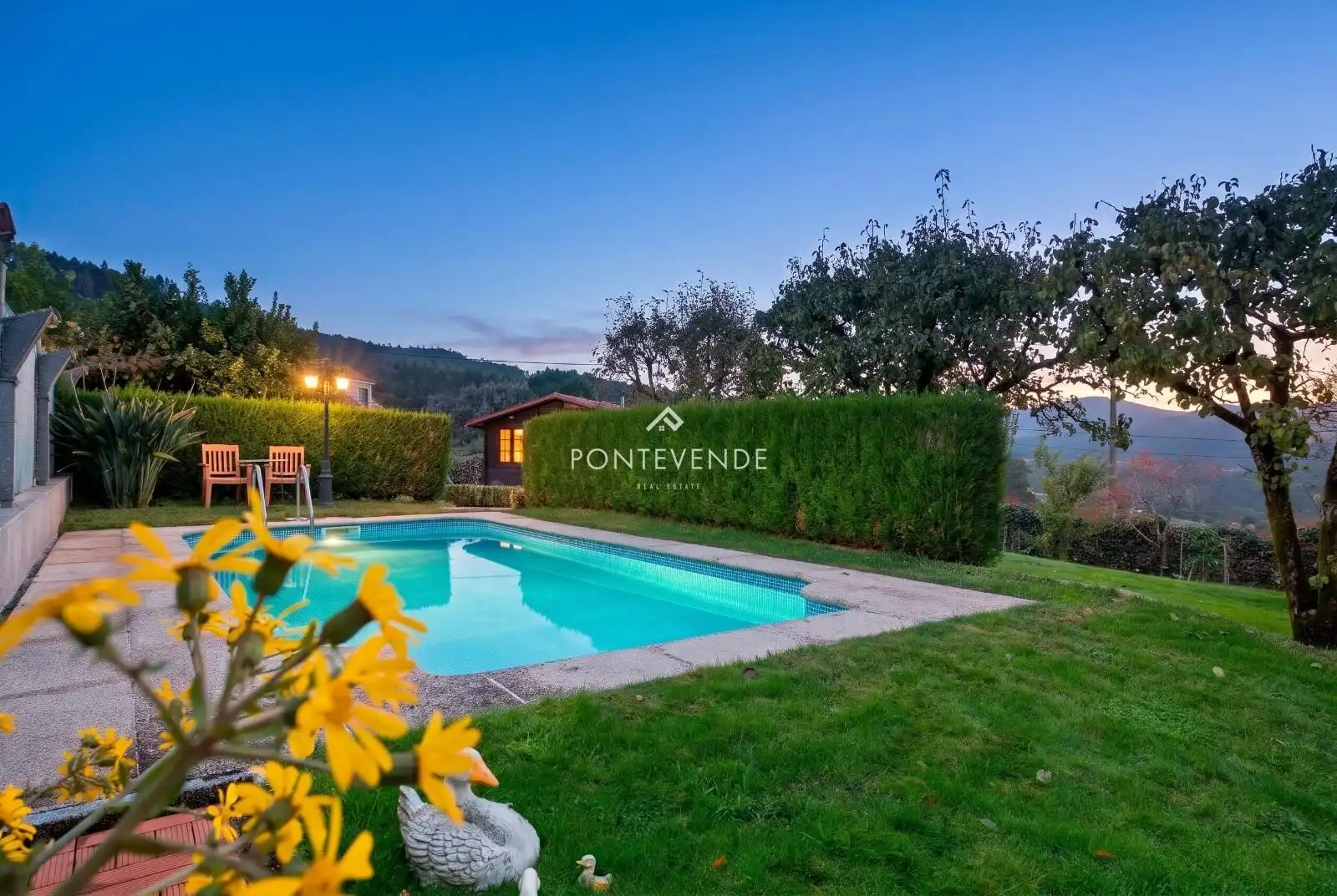 Piscina de Casa o chalet en venta en Campo Lameiro, Pontevedra