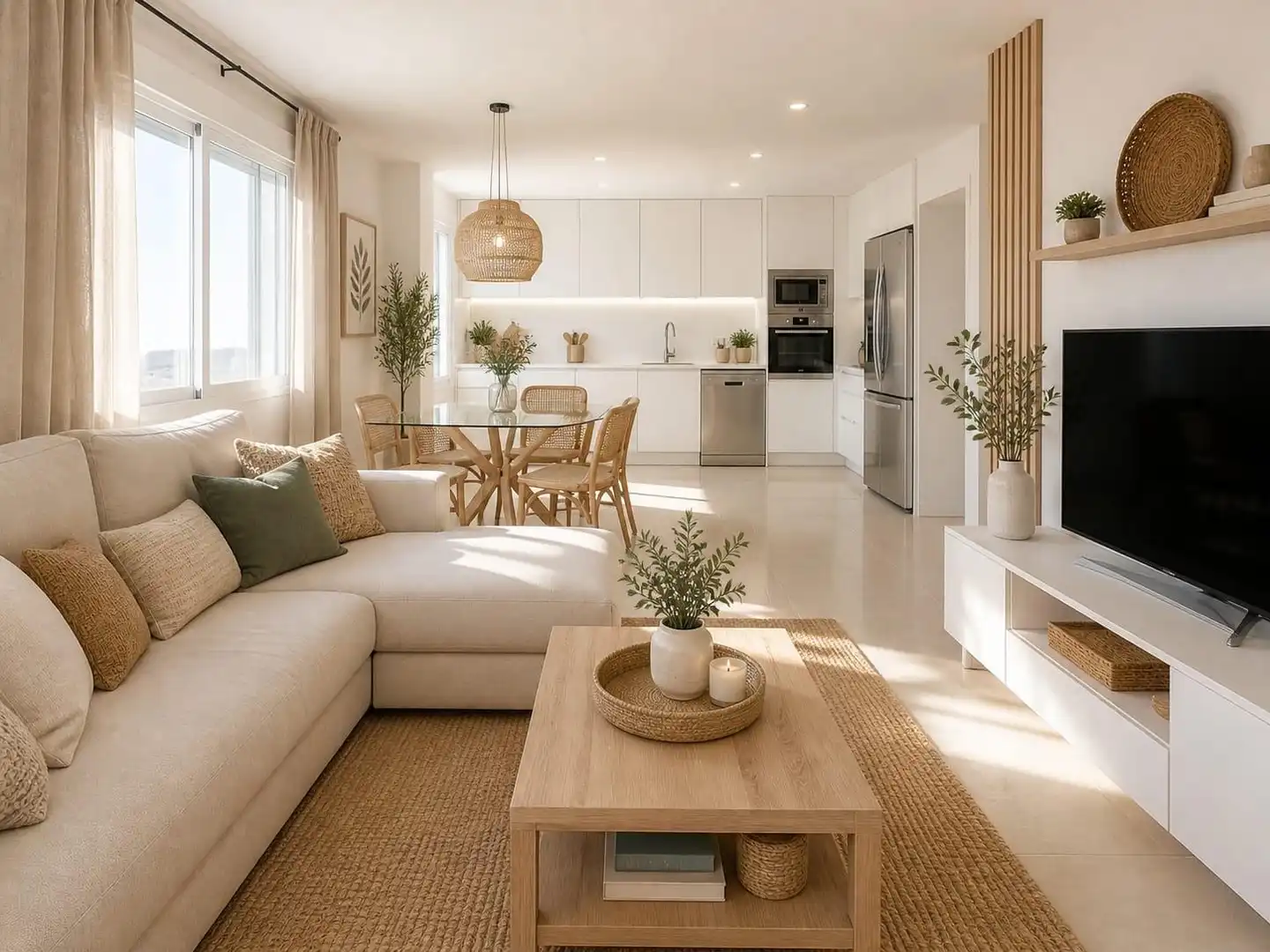 Sala d'estar de Apartament en venda en Garrucha amb Aire condicionat, Calefacció i Terrassa