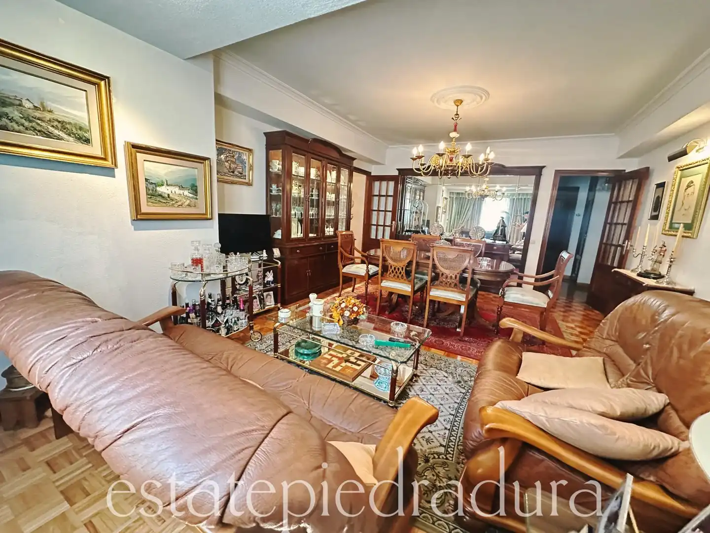 Sala d'estar de Pis en venda en Marín amb Moblat
