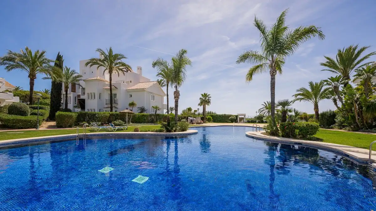 Swimming pool of Flat for sale in Marbella  with Air Conditioner, Terrace and Storage room