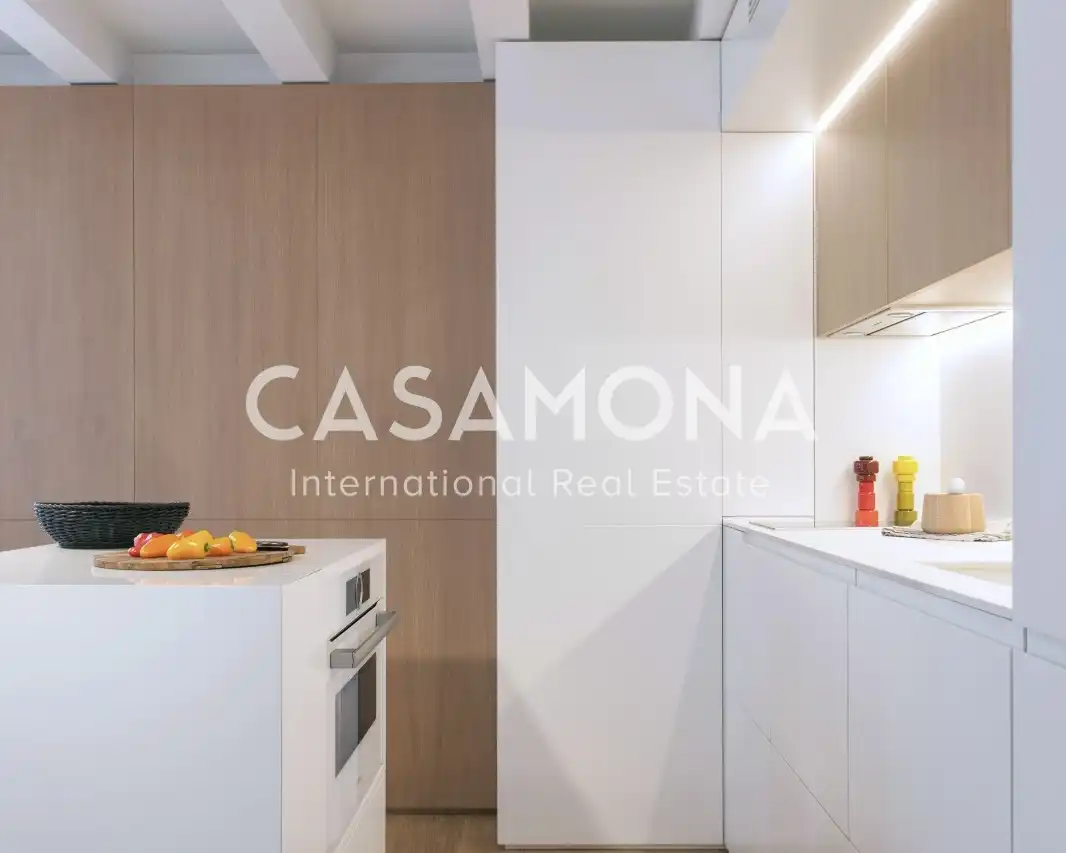 Küche von Wohnungen zum Verkauf in Barcelona mit Klimaanlage und Terrasse